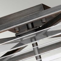 Plafonnier Métal Verre Largeur 39,2 cm Gris Gunmetal