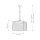 Suspension métal verre L : 39,4 cm Gris Gunmetal 4x E27