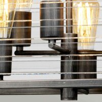 Suspension carrée métal verre E27 L : 49,3...