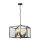 Pendelleuchte eckig Metall Glas E27 B: 49,3 cm Gunmetal Grau