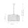 Pendelleuchte eckig Metall Glas E27 B: 49,3 cm Gunmetal Grau