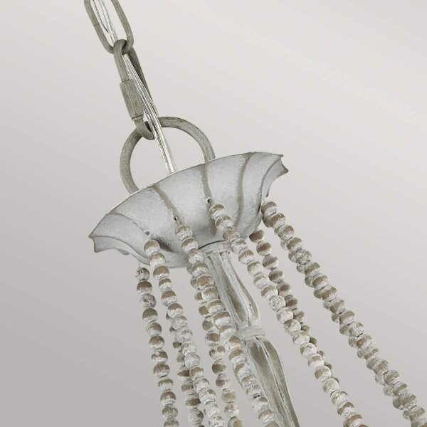 Lustre Landhaus Shabby L : 81,3 cm H : max. 311 cm Gris