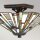 Deckenleuchte Metall Glas 36,7 cm breit Tiffany Stil 2x E27