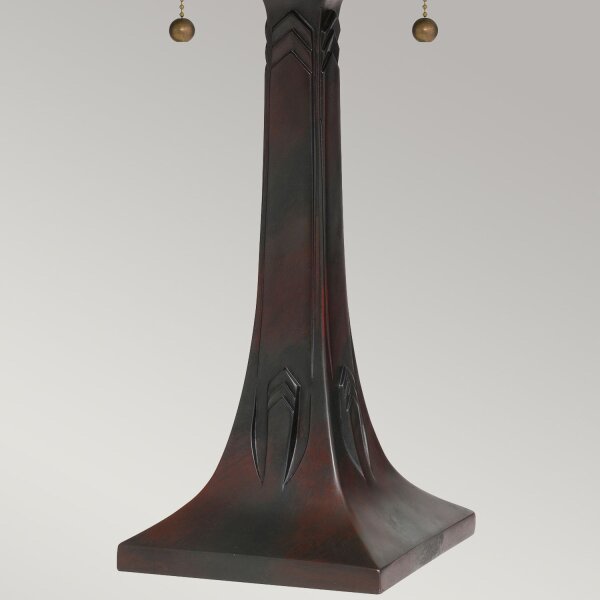 Lampe de table interrupteur à tirette 62,9 cm de haut style Tiffany 2x E27