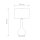 Lampe de chevet tissu céramique E27 69 cm rétro blanc gris