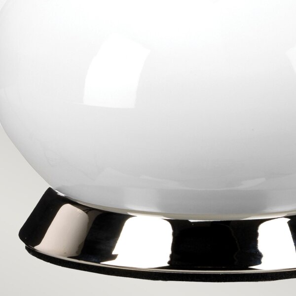 Tischlampe Keramik Stoff E27 69 cm hoch Weiß Rosa