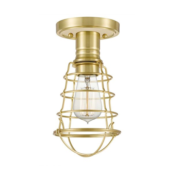 Deckenlampe E27 Metall Ø 14,5 cm rund in Messing