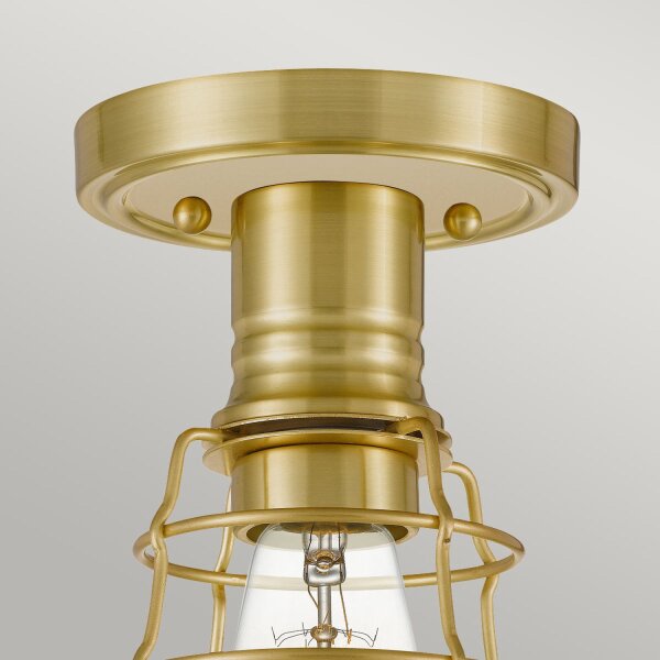 Deckenlampe E27 Metall Ø 14,5 cm rund in Messing