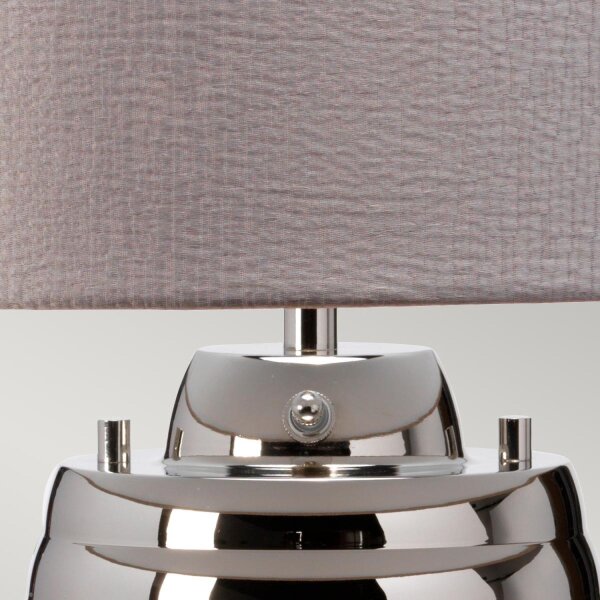 Lampe de table tissu verre 64,3 cm pied éclairé avec LED GU10