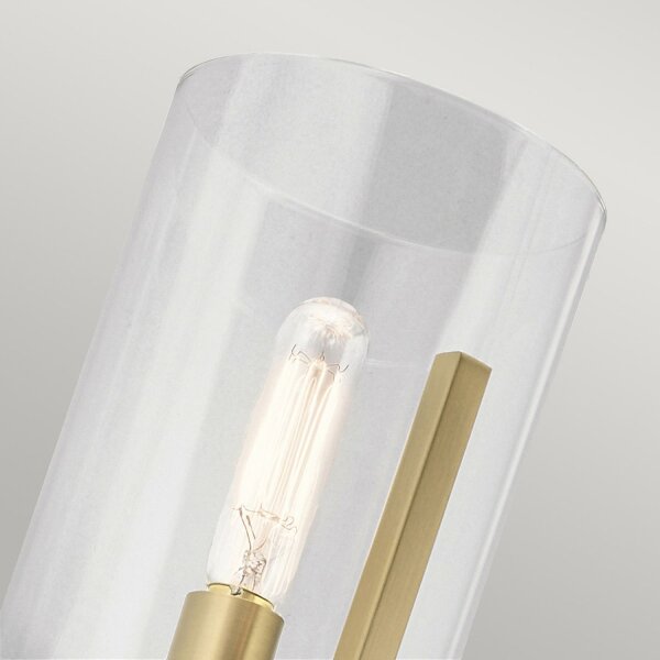 Wandlampe Metall Glas E14 24,5 cm hoch Vintage WILMA