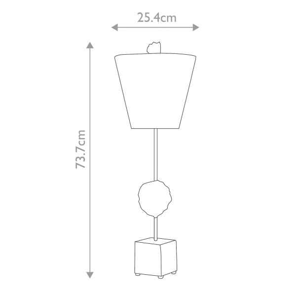 Tischleuchte groß 73,7 cm Creme Weiß Modern XANAD