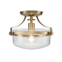 Deckenlampe Metall Glas E27 Ø 33 cm rund ALONSO