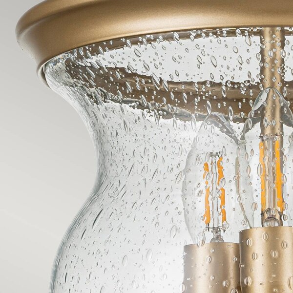 Deckenlampe Glasschirm D: 25,4 cm in Messing höhenverstellbar