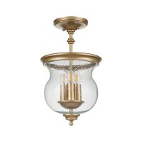 Deckenlampe Glasschirm D: 25,4 cm in Messing h&ouml;henverstellbar