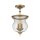 Deckenlampe Glasschirm D: 25,4 cm in Messing höhenverstellbar