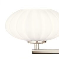 Badezimmerlampe Wand Metall Glas 63,5 cm breit IP44 G9 LED