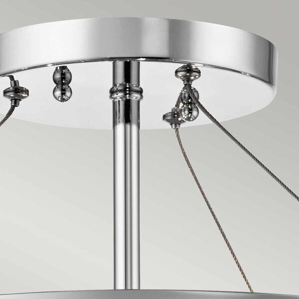 Deckenlampe Kristall Metall D: 38,1 cm Chrom 3x E14 rund