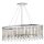Suspension longue L : 91,6 cm Métal Verre H : max. 136,2 cm Chrome