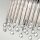 Suspension longue L : 91,6 cm Métal Verre H : max. 136,2 cm Chrome