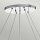 Suspension longue L : 91,6 cm Métal Verre H : max. 136,2 cm Chrome