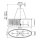 Suspension longue L : 91,6 cm Métal Verre H : max. 136,2 cm Chrome