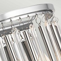 Wandleuchte Kristall H: 31,2 cm Chrom poliert elegant