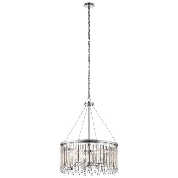 Lampe à suspendre en cristal ronde Ø 61 cm H : max. 2,7 m réglable