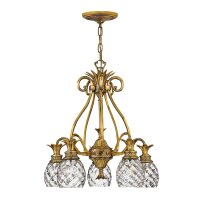 Lampe &agrave; suspendre laiton verre L : 56 cm...
