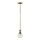 Suspension laiton véritable verre Ø 12,4 cm E27 réglable
