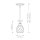 Suspension laiton véritable verre Ø 12,4 cm E27 réglable