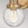 Badlampe Wand Glas Metall E27 IP44 23,7 cm hoch Kugelschirm