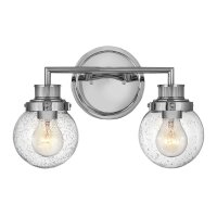 Lampe de salle de bain m&eacute;tal verre E27 IP44 L :...
