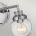 Badezimmerlampe Metall Glas E27 IP44 B: 37,3 cm Vintage
