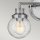 Badezimmerlampe Metall Glas E27 IP44 B: 37,3 cm Vintage