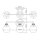 Applique salle de bain en laiton antique IP44 L : 61,5 cm métal verre