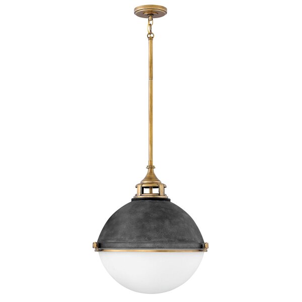 Pendelleuchte rund Ø 45,7 cm Metall Glas 3x E27
