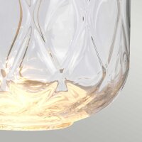 Lampe de table verre tissu 67,5 cm socle...