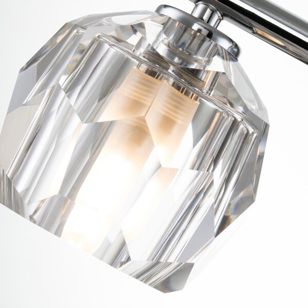 Wandlampe Bad Kristall LED G9 IP44 B: 55 cm Chrom