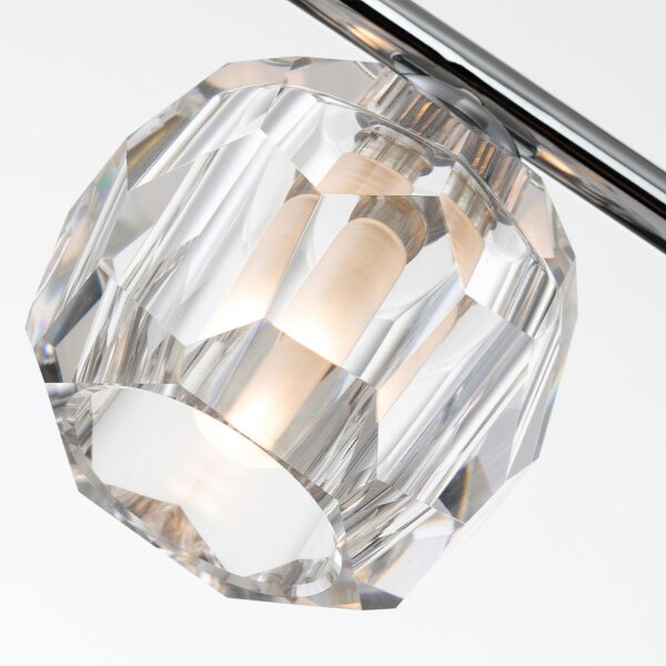 Wandlampe Bad Kristall LED G9 IP44 B: 55 cm Chrom
