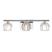 Wandlampe Bad Kristall LED G9 IP44 B: 55 cm Chrom