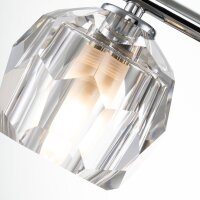 Wandlampe Bad Kristall LED G9 IP44 B: 55 cm Chrom