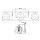 Wandlampe Bad Kristall LED G9 IP44 B: 55 cm Chrom