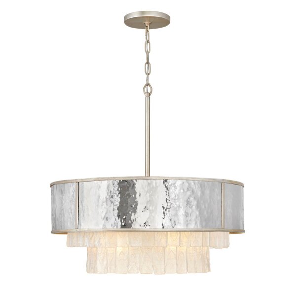 Lampe à suspendre cristal acier inoxydable Ø 66 cm H : max. 386,2 cm rond
