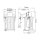 Badezimmerlampe Wand IP44 H: 21,8 cm Metall Glas E27