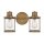 Wandleuchte Bad Vintage IP44 B: 38,1 cm Metall Glas 2x E27