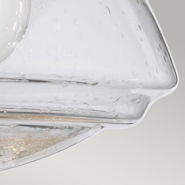 Wandleuchte Bad H: 22,1 cm IP44 E27 Chrom aus Metall Regenglas