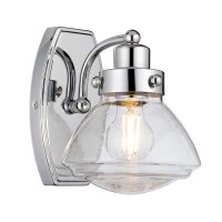 Applique salle de bain H : 22,1 cm IP44 E27 Chrome en...