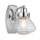 Wandleuchte Bad H: 22,1 cm IP44 E27 Chrom aus Metall Regenglas