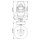Wandleuchte Bad H: 22,1 cm IP44 E27 Chrom aus Metall Regenglas