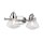 Badezimmerleuchte Wand Metall Glas 44,9 cm breit IP44 E27